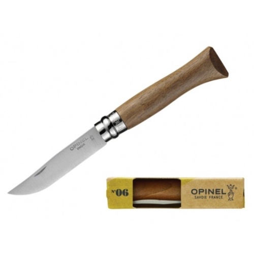 Нож Opinel №6, ореховая рукоять фото 3